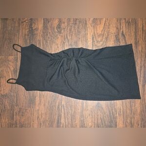 Elegant Black Midi Dress with Slit